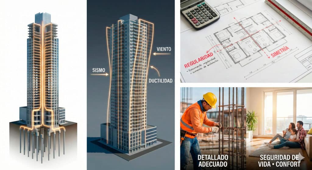 Estructuras en Edificaciones: fundamentos, sistemas resistentes y criterios básicos de diseño